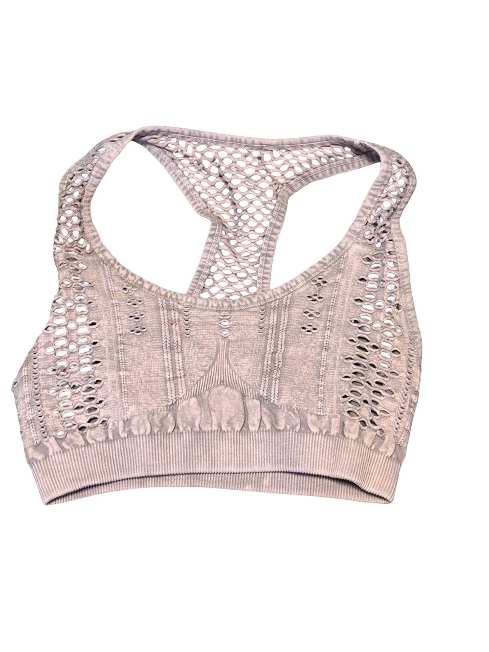 Nikibiki Light Pink Crochet Racerback Bralette